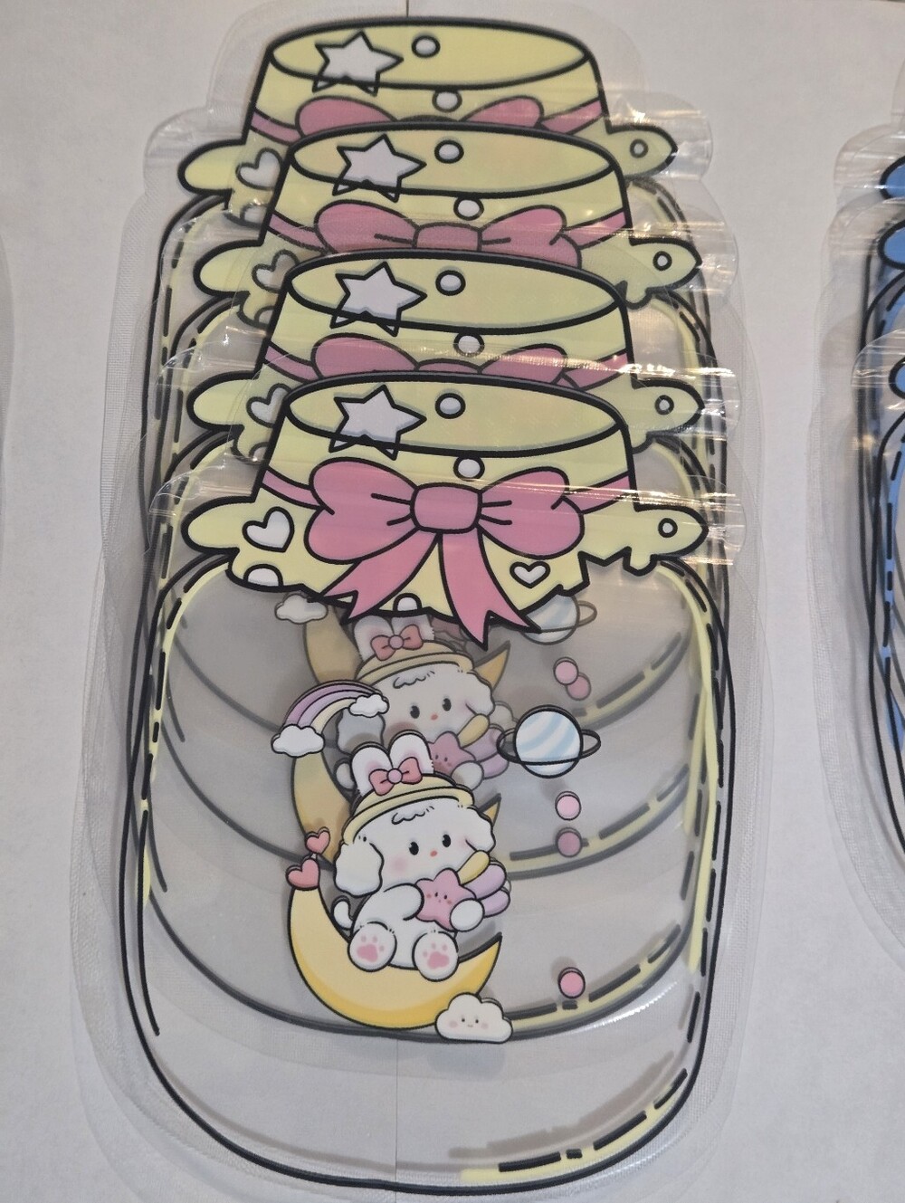 10 Cute Snack Zip Lock Bags - Pink, Yellow, Blue - Picture 6 of 9